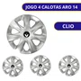 Jogo Calota Aro 13 Renault Clio 2012 Até 2016 Pressão 