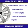 Jogo Calota Aro 13 Renault Clio 2012 Até 2016 Pressão 