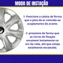Jogo Calota Aro 13 Renault Clio 2012 Até 2016 Pressão 