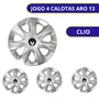 Jogo Calota Aro 13 Renault Clio 2012 Até 2016 Pressão 