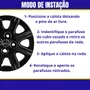 Jogo Calota Aro 13 Uno Way 1987 Até 2013 Preto Brilho