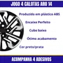 Jogo Calota Aro 14 Argo 2017 Até 2020 Prata e Preto 