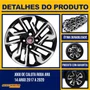 Jogo Calota Aro 14 Argo 2017 Até 2020 Prata e Preto 