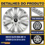 Jogo Calota aro 14 citroen C3 E C4 2002 Até 2015 