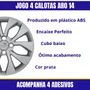 Jogo Calota Aro 14 Chevrolet Onix Prisma 2017 Até 2020 