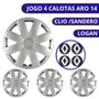 Jogo Calota aro 14 Clio Sandero Logan 2007/08 Cubo Padrão