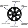 Jogo Calota Aro 14 Etios 2014 Preto 