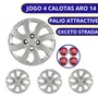 Jogo Calota Aro 14 Fiat Palio Attractive 2012 Até 2013