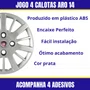 Jogo Calota Aro 14 Fiat Palio Siena 2004 Até 2016 