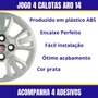 Jogo Calota Aro 14 Fiat Uno Way 2011 Até 2012