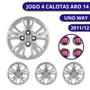 Jogo Calota Aro 14 Fiat Uno Way 2011 Até 2012