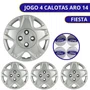 Jogo Calota Aro 14 Fiesta Hach Sedan 2011 2012 Cubo Baixo 