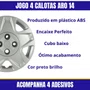 Jogo Calota Aro 14 Fiesta Hach Sedan 2011 2012 Cubo Baixo 
