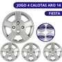 Jogo Calota Aro 14 Ford Fiesta 2008 Até 2010 