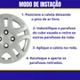 Jogo Calota Aro 14 Ford Fiesta Hatch Sedan 2011 Até 2013