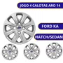 Jogo Calota Aro 14 Ford KA 2015 Até 2018  