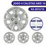 Jogo Calota Aro 14 Ford KA Fiesta 2007 Até 2013 
