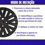 Jogo Calota Aro 14 Gol G5 2009 Preto Cubo Padrão