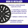 Jogo Calota Aro 14 Gol G5 2009 Preto Cubo Padrão
