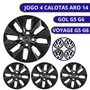 Jogo Calota Aro 14 Gol G6 2013 a 2016 Preto Cubo Baixo