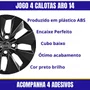 Jogo Calota Aro 14 Gol G6 2013 a 2016 Preto Cubo Baixo