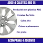Jogo Calota Aro 14 Gol Saveiro Voyage G5 G6 2013 Até 2016