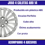 Jogo Calota Aro 14 Gol Voyage Saveiro G5 G6 2014