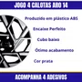 Jogo Calota Aro 14 HB20 Hatch Sedan Após 2024 Preto Prata 