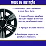 Jogo Calota Aro 14 Kwid 2023 Preta Prata