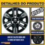 Jogo Calota Aro 14 Kwid 2023 Preta Prata
