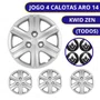 Jogo Calota Aro 14 Kwid Zen 2017 Até 2021 Cubo Padrão