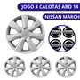 Jogo Calota aro 14 Nissan March 2015 Até 2018 Pressão
