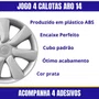 Jogo Calota aro 14 Nissan March 2015 Até 2018 Pressão