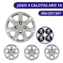 Jogo Calota Aro 14 Peugeot 206 207 307 2010 Até 2016