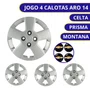 Jogo Calota Aro 14 Prisma Celta Montana 2011 Até 2017