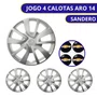 Jogo Calota Aro 14 Renault Sandero 2014 Até 2020