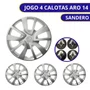 Jogo Calota Aro 14 Renault Sandero 2014 Até 2020