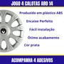 Jogo Calota Aro 14 Renault Sandero Logan Clio 2009 Até 2014