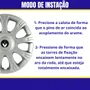 Jogo Calota Aro 14 Renault Sandero Logan Clio 2009 Até 2014