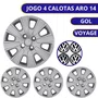 Jogo Calota Aro 14 Volkswagen Gol Voyage 2009 Até 2010