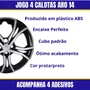 Jogo Calota Aro 15 Argo Após 2023 Prata Preto
