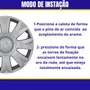 Jogo Calota Aro 15 Citroen C3 2014 Até 2015