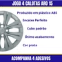 Jogo Calota Aro 15 Gol Voyage Saveiro 2023 Prata