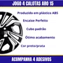 Jogo Calota Aro 15 Onix Hatch Plus Após 2023 Preto Prata