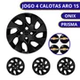 Jogo Calota Aro 15 Onix Prisma Celta 2013 até 2016