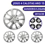 Jogo Calota Aro 15 Renault Sandero Logan 2014 Até 2020