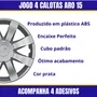 Jogo Calota Aro 15 Renault Sandero Logan 2015 Até 2019