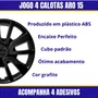 Jogo Calota Aro 15 Sandero Logan 2014 Até 2020 Preto Brilho