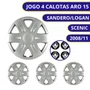 Jogo Calota Aro 15 Sandero Logan Scenic 2008 Até 2014