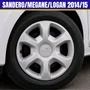 Jogo Calota Aro 15 Sandero Megane Logan 2015 Prata